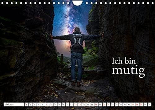 Ich liebe lache lebe - Мотивация и Вдъхновение (Стенен календар за 2023 година в пейзажна ориентация формат А4), на Месечен календар Calvendo