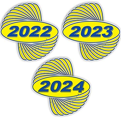 Versa Тагове 2022, 2023 и 2024 Овални етикети в прозореца дилъри на автомобили моделна година, с гордост Направени в САЩ, Versa Овални