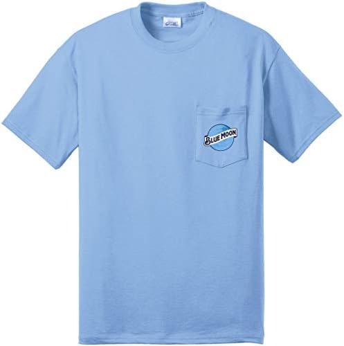 Риза с джобове с логото на Brew City Beer Gear Blue Moon Отпред и отзад