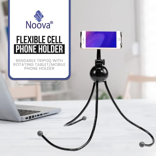 Гъвкав държач за мобилен телефон /Поставка за легла - стойка за телефона iPhone и Android със свободни ръце - Гъвкав статив с въртящ