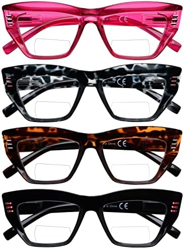 Eyekepper 4-Pack Бифокални Очила за четене за Жени Cateye Bi-focus Readers