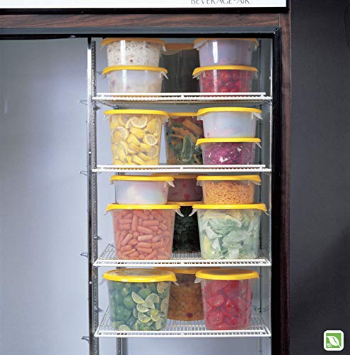 Rubbermaid Commercial Products Пластмасова Кръгла контейнер за съхранение на храна за кухня /Готвене /складиране, 2 Литра, Прозрачна, Само в контейнер (FG572024CLR) (опаковка от 2 броя)
