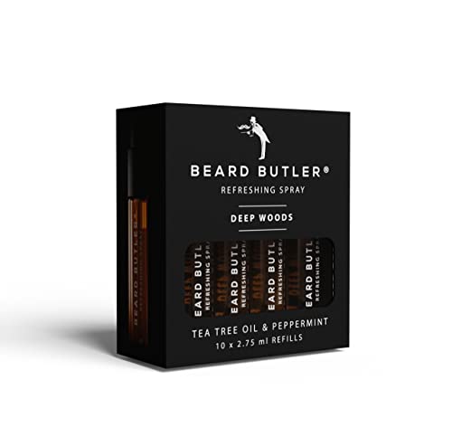 Beard Butler - Освежаващ спрей за оформяне на брада и хидратиращ крем за оформяне на брада за мъже | Размер за пътуване (лаптоп)