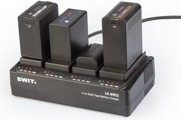 SWIT LC-D421 4-канален Многотиповое зарядно устройство за DV