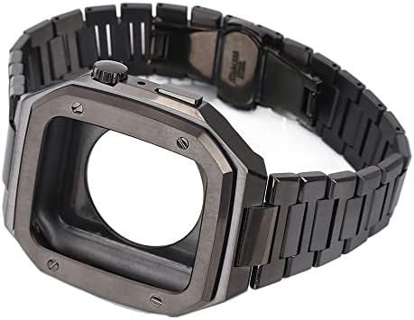 MURVE Метален Корпус + Каишка за Apple Watch Band Series 4 5 6 SE 7 8 45 мм 44 мм от Неръждаема Стомана Гривна за iWatch SE Каишки