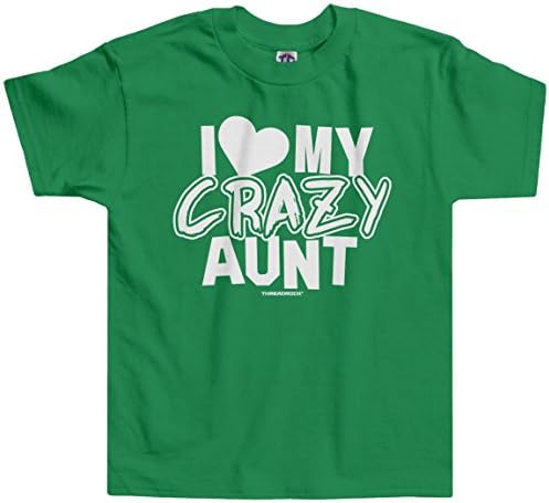 Тениска за бебета/деца Threadrock Little Boys 'I Love My Crazy Aunt