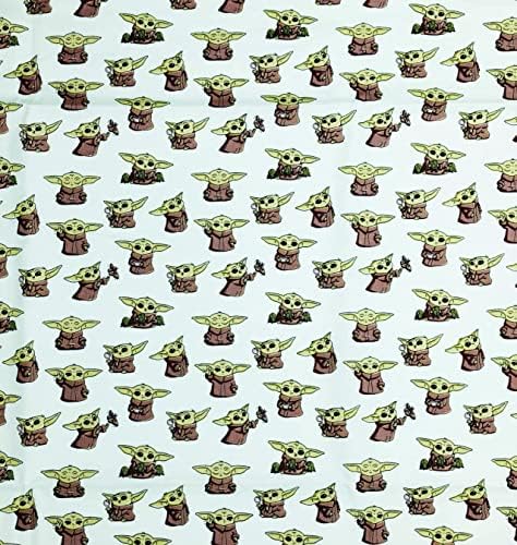 1 Ярд - Мини Бейби Йод от светло-зелена памучна тъкан (чудесно за капитониране, шиене, занаяти, стеганого завивки, възглавници