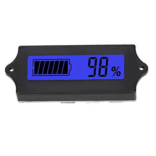 LCD Дисплей, Батерии, 12-84 В GY-6G Мощност на батерията Дигитален Дисплей Водоустойчив Измерване на Напрежение На Повърхността На Волтметър със Светлинна Аларма (Син)