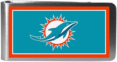 Чантата Siskiyou Sports NFL Маями Делфините Weekend с Цветен Клипс за пари, Черен, Един размер