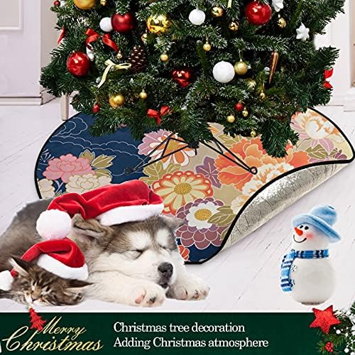 visesunny Подложка за Коледната Елха, Японски Цветна Подложка за Подложки под едно Дърво, Защита на пол, Впитывающий Подложка