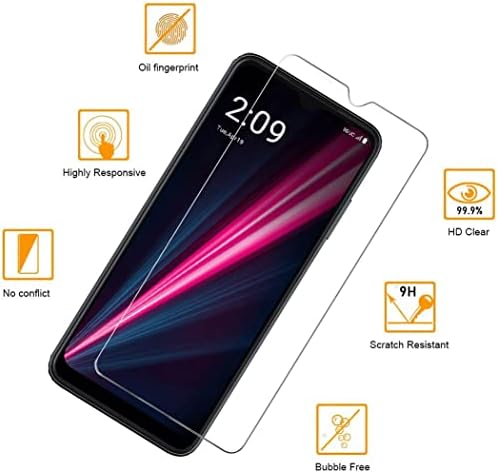 [3 опаковки] Tznzxm за T-Mobile REVVL 6 Pro 5G Защитен слой от закалено стъкло, удобни за корпуса на твърдост 9H HD Бистра [Срещу