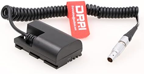 DRRI Фиктивен Батерия LP-E6 до 2-номера за контакт Силово Спиральному Кабел за Canon 5D3 5D Mark II 7D, 60D