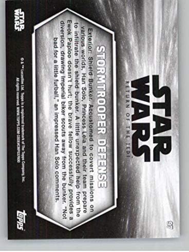 2020 Topps Star Wars the Return of the Джедаите Черно-бял 97 Защита на атака самолети (Stormtroopers) Официалната търговска картичка неспортивного