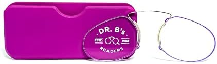 Очила за четене със скоба за носа DR. B ' s Readers с Универсален Футляром-Капсула на Мъжки Дамски Очила за четене, слънчеви