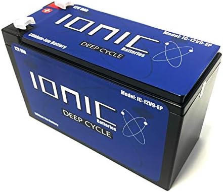 Литиево-йонна батерия дълбоко цикъл - Ionic 12V9-ЕП - 12V 9Ah - LiFePO4 с BMS - Гаранция 5 години, - чудесно за окуневых лодки, троллинговых