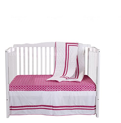 комплект Спално бельо за детска креватчета soho от 3 теми, ярко розово