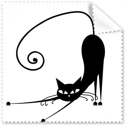 Участък на Черна Котка на Хелоуин Животински Изкуство Контур Плат За Почистване на Екрана на Телефона Очила за Пречистване на 5шт