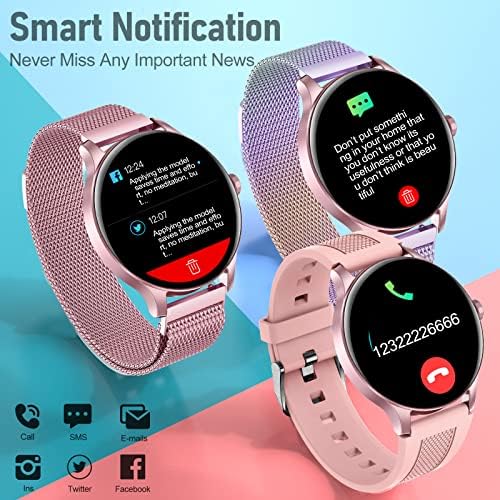 Smart-часовници, BOCLOUD Смарт Часовници за Жени и мъже, iPhone, Android Смарт Часовници с Кислород в кръвта/Пульсометром/Монитор сън,