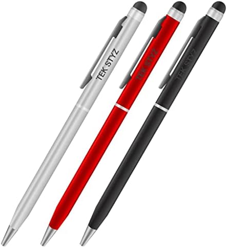 Професионална писалка за LG Optimus LTE II с мастило, висока точност, повишена чувствителност, една компактна форма за сензорни екрани [3 опаковки-черен, червен, сребрист]