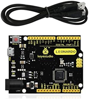 KEYESTUDIO Leonardo R3 Такса за разработка на Микроконтролера с Комплект USB-кабели за проекта Arduino