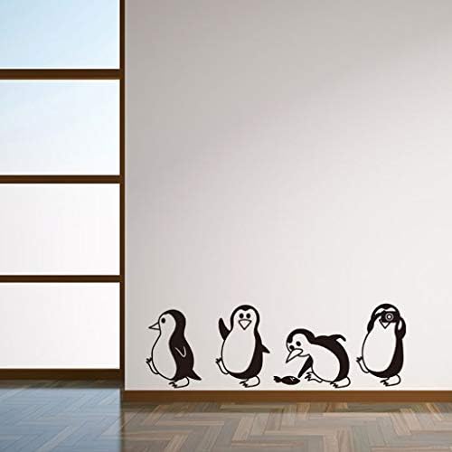 Детска Детска Декоративна Стая Пингвин Сменяеми Етикети САМ Стенни Стикер за Дома Дъска за Домашен интериор Стикери за Стена,