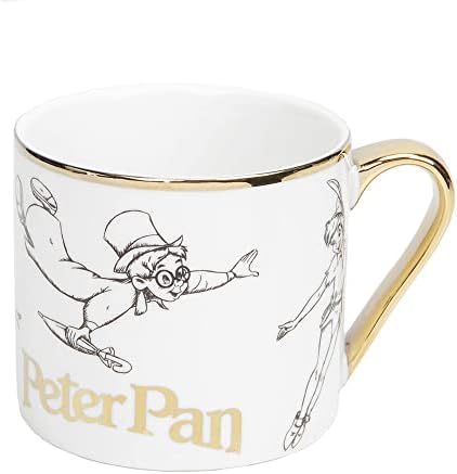 Класическа са подбрани Чаша Disney Pooh от Костен Порцелан със Златна декорация и Подарък кутия - Официално лицензирани