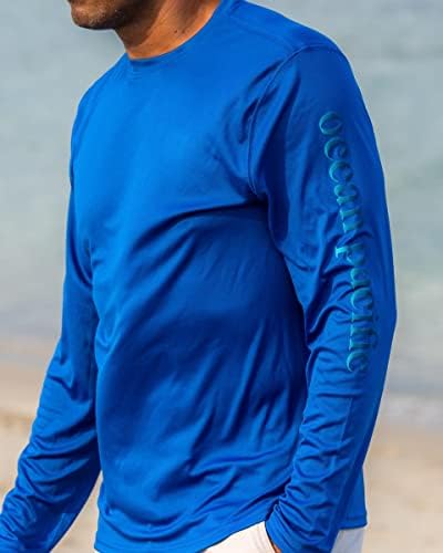 Тениска Ocean Pacific с дълъг ръкав Graphic Sun Tee UPF 50 За Защита От слънцето, Пролетта Ризи