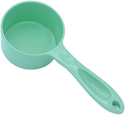 TEHAUX Пластмасова лъжичка за храни за домашни любимци, мерителни чашки и лъжички за кучета, размер на храна за котки и птици (зелен)