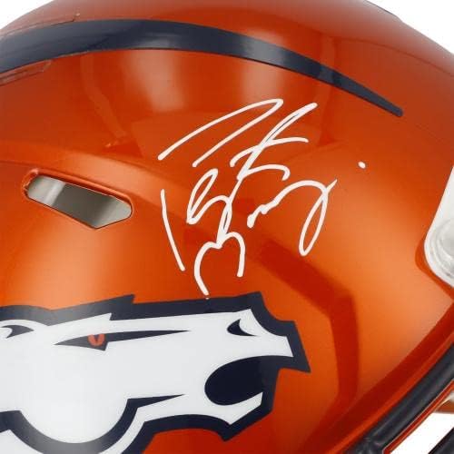 Автентичен Каска Пейтона Мэннинга Denver Broncos с автограф Riddell Flash Speed - Каски NFL с автограф