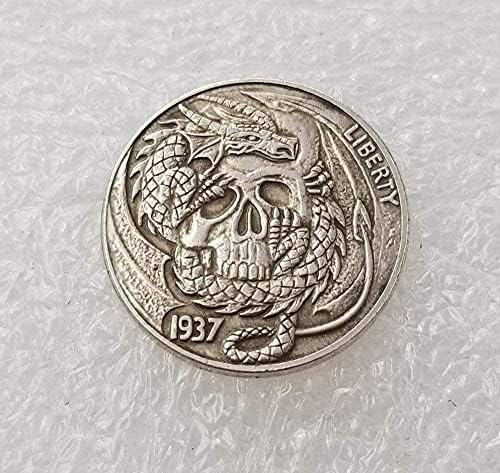 Старинни Занаяти Монета Скитник Бъфало Чуждестранните Монети Монета Стар Сребърен Долар Кръгла Сребърна Сребърна Монета 324