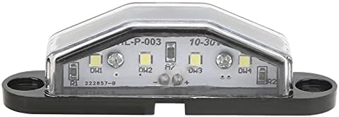 Осветление за Регистрационен номер, 10-30 В Водоустойчива IP67 4‑Led Осветление за Регистрационен номер, Здрава Лампа за Ремарке RV Van Truck