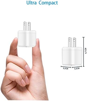 Конектор за стенен USB-зарядно устройство с 2 пакети, блок зарядно устройство 5V / 1A Cube, Съвместим с iPhone, iPod, часовник, слушалки