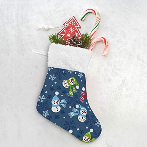 Коледни Чорапи ALAZA, Коледни снежни човеци, Класически Персонализирани Малки Чулочные Украса за Семейни празници, Определени декор за парти