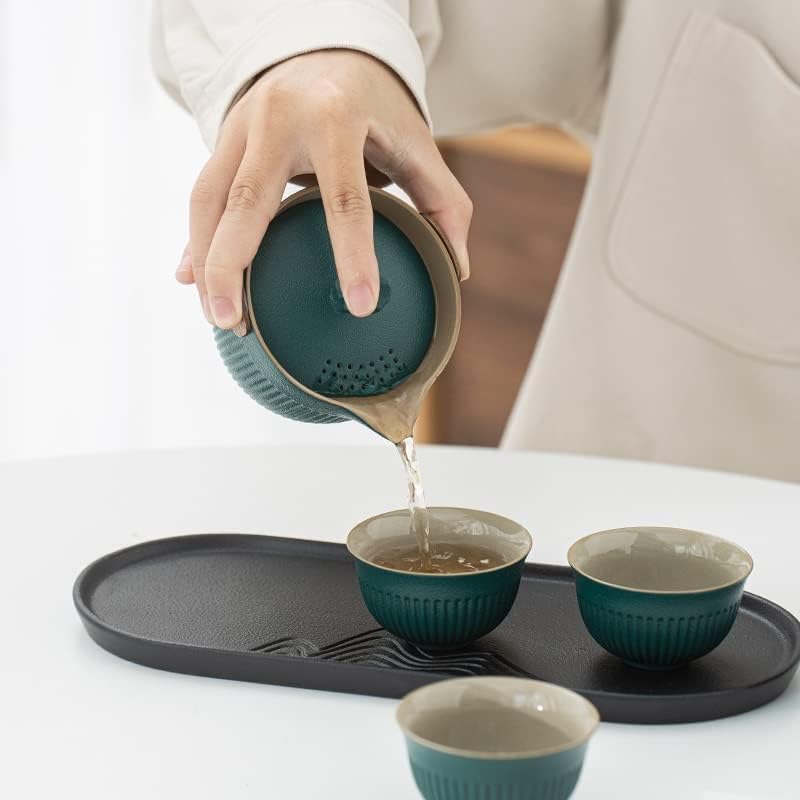 LEPSJGC Градиентный Преносим Чай комплект за Пътуване, домашно чаша за бързо приготвяне, Чай, Малък набор от Бизнес подарък (Цвят: B размер: както е показано)