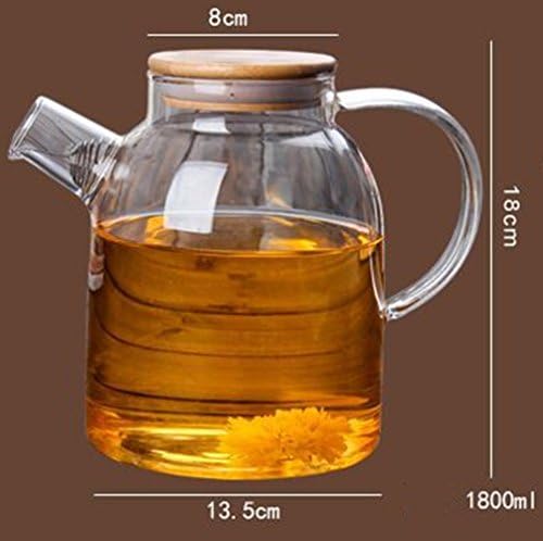 Стъклена кана Кана Emoyi в 60 грама от устойчиви на топлина borosilicate стъкло - Безопасен за ползване на печката Чайник-гарафа