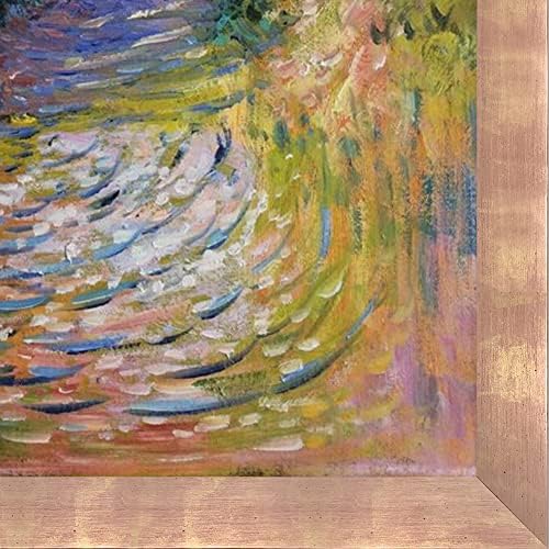 Стилизирани гъски в рекичка в рамка от Розово злато, 23 x 27