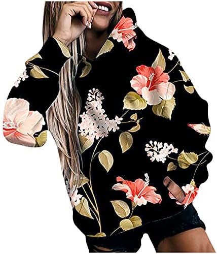 Новост графичен hoody с качулка качулка есен с дълъг ръкав пуловер модерен хип-хоп блузи, Жилетки за жени, момиче