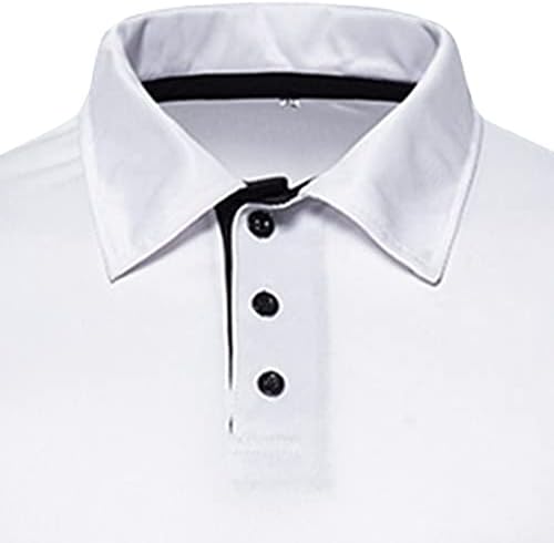 Мъжка Риза с къси ръкави Regular Fit С Къс Ръкав, Приталенные Риза за голф Копчета, Класическа Базова Ежедневни Однотонная Мека Тениска