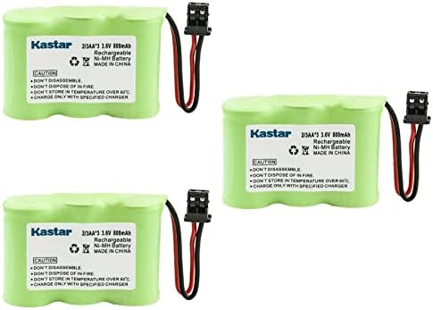 Kastar 3-Pack 2/3AA 3,6 НА 800 mah Ni-MH Батерия Заместител на Panasonic KX-422 KX440 KX-440 KXP372DH KX-P372DH KXT150 KX-T150 KXT150W