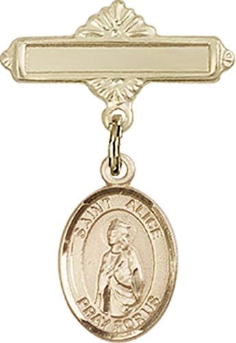 Детски икона Jewels Мания с чар Света на Алиса и полирани игла за бейджа | Детски иконата със златен пълнеж с чар Света на Алиса и полирани