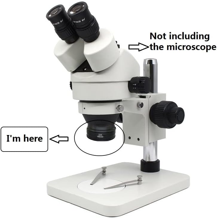 Комплект аксесоари за микроскоп 0.5 X 2X Барлоу обектив Допълнителен обектив микроскоп на Монтажна резба 42 мм 48 мм 50 мм 52 мм