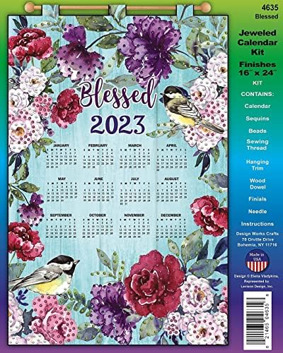 Набор от Календари за Дизайнерски произведения Crafts 2023 С Пайети, Blessed