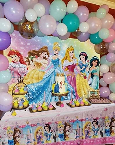 Фон за снимки на тема принцеси, украса за парти в чест на рождения ден на мечти принцеси за момичета, банер за рожден ден на принцеса 7x5