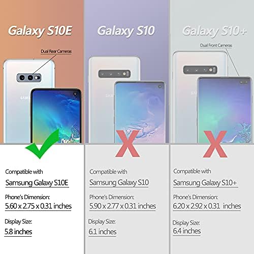 Прозрачен Блестящ калъф KIOMY за Samsung Galaxy S10E, За момичета и жени, Луксозни Лъскави Седалките с Цветен дизайн във формата