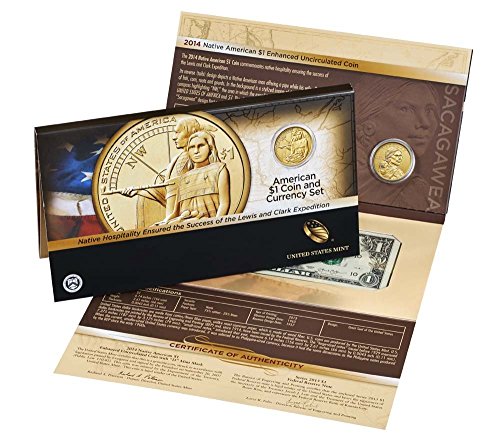 Монета и Паричен набор от 2014 D Sacagawea Супериорна долар, не обращающийся На Монетния двор на САЩ