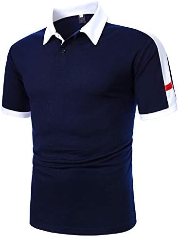 Мъжка риза с копчета NEARTIME, класически памучен риза с къси ръкави, с къси ръкави и ревера, удобен топ свободно намаляване на