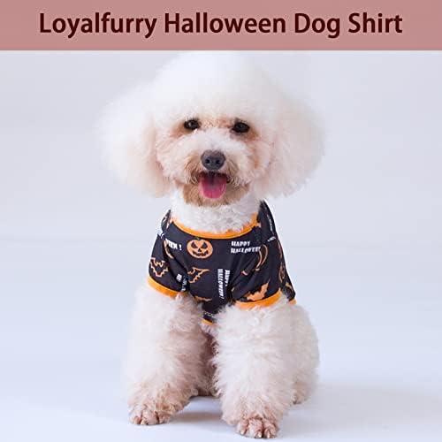 Loyalfurry Тениска за Кучета на Хелоуин с за тиква овесена Главата си, Ужасна Прилеп, Дрехи за домашни Любимци за Хелоуин