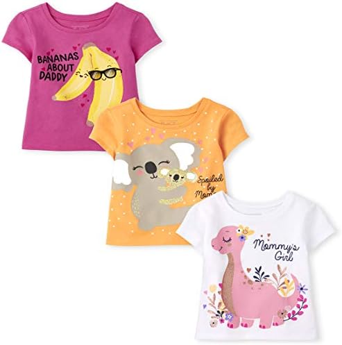 Тениска с къси ръкави и модел за малки момичета The Children ' s Place, 3 опаковки
