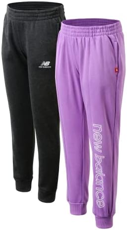 Спортни панталони New Balance за момичета - Активни флисовые джоггеры за бягане (Размер: 4-16)