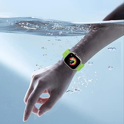6 Опаковки каишка Ultra Океан, съвместим с каишка на Apple Watch 49 45 44 42 41 40 38 мм, мек силикон Водоустойчив спортен каишка